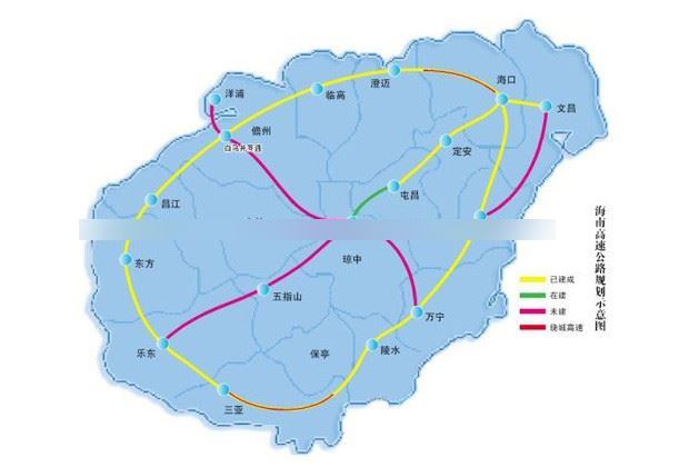 海南高速公路示意圖