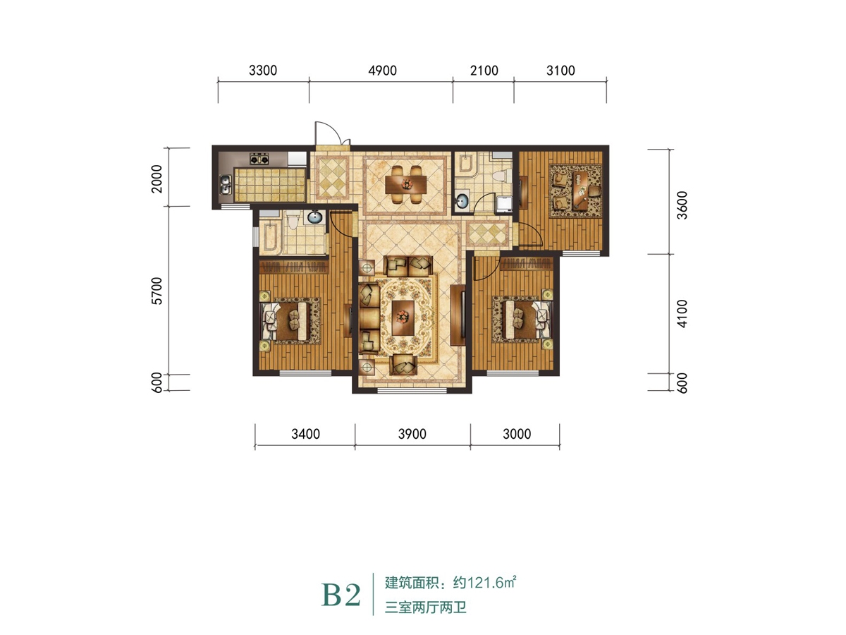 金茂·綠谷春天二期金茂綠谷春天 B2戶型