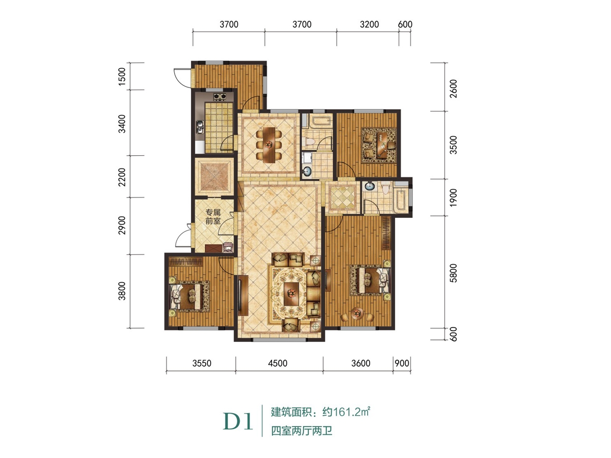 金茂·綠谷春天二期金茂綠谷春天 D1戶型