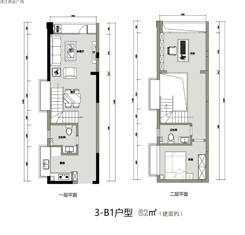 濱江商業(yè)廣場 3-B1戶型