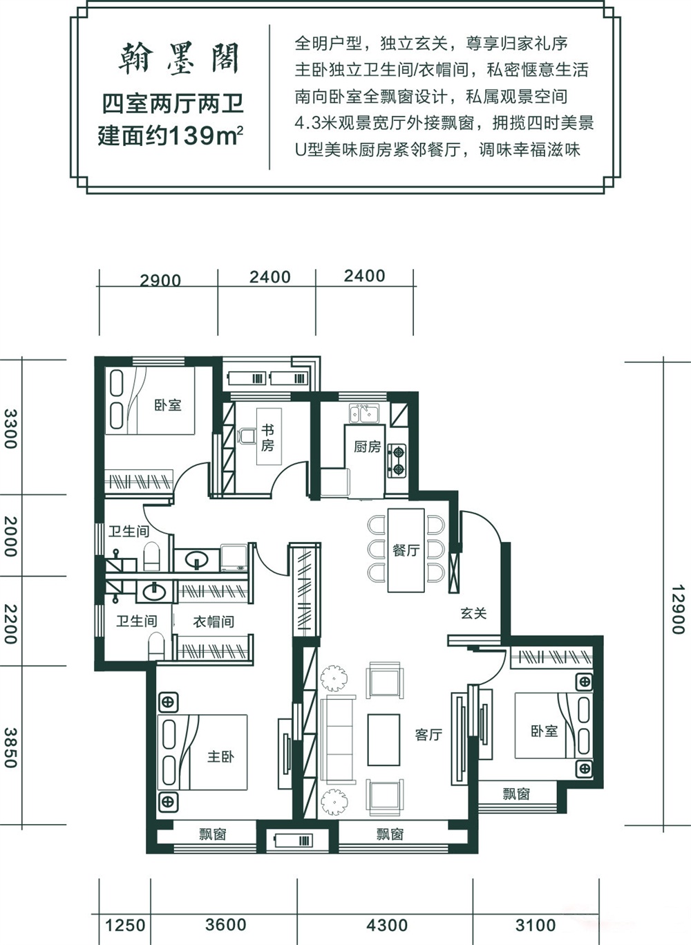 中天翰林誠(chéng)品翰墨閣戶型