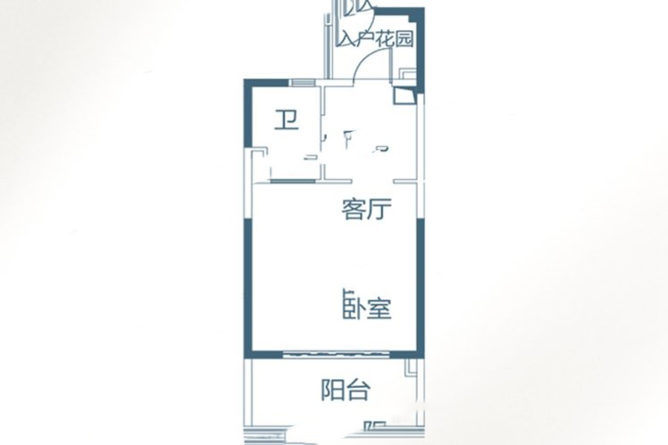 保利海陵島K2公寓 1室1廳1衛(wèi)1廚 54㎡ 43.2萬元-套