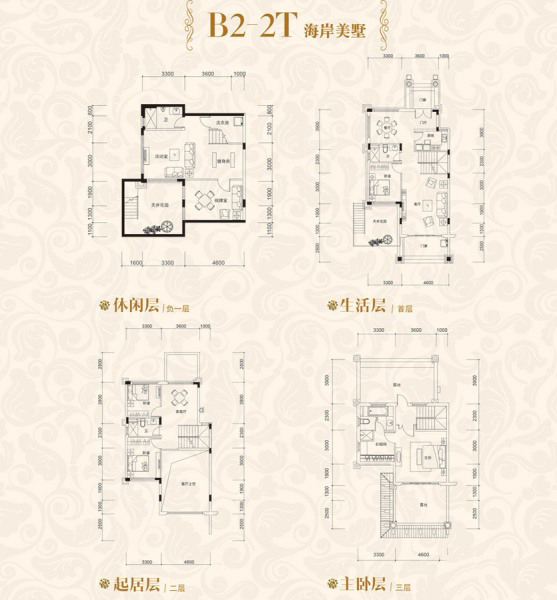 海陵島恒大御景灣別墅戶型 5室4廳4衛(wèi)1廚 312㎡ 265.2萬(wàn)元-套