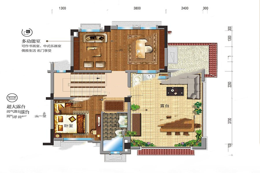 陽春碧桂園BJ240N別墅三樓 5室2廳4衛(wèi)1廚 244㎡ 170.8萬元-套