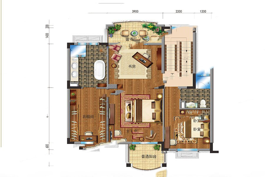 陽春碧桂園BJ260S別墅二層 5室2廳4衛(wèi)1廚 260㎡ 182萬元-套