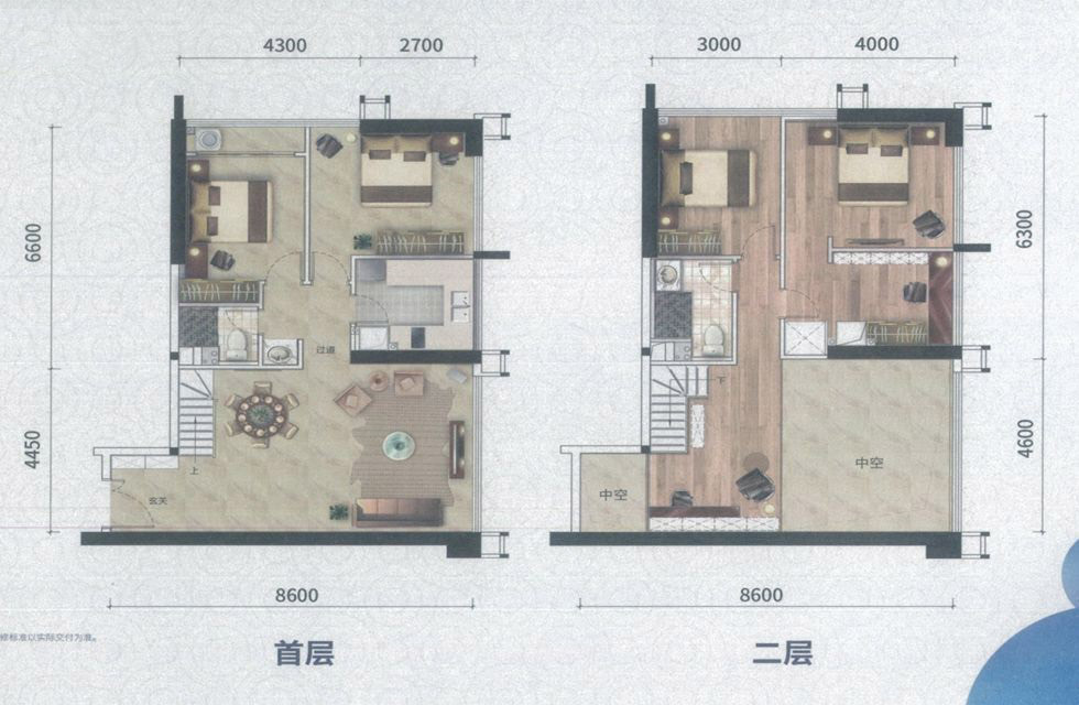 富力天海灣D戶(hù)型100㎡