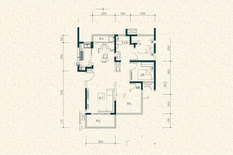 魯能海藍(lán)公館D2戶(hù)型