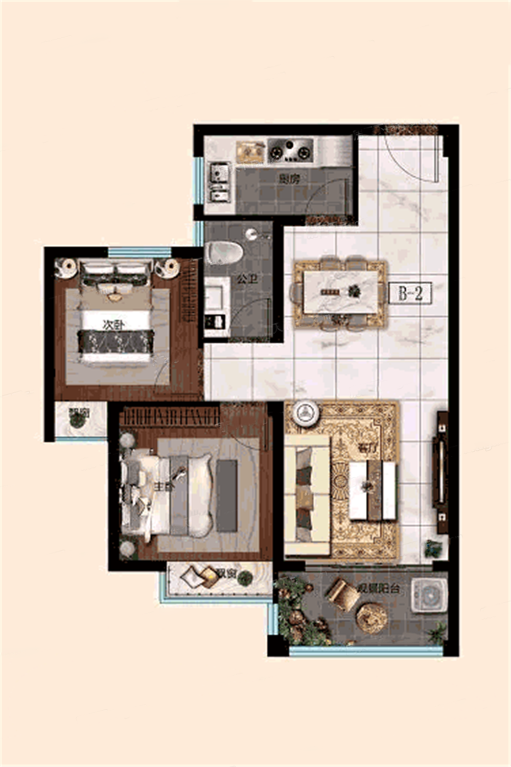 菏建海景灣菏建海景灣B2戶(hù)型