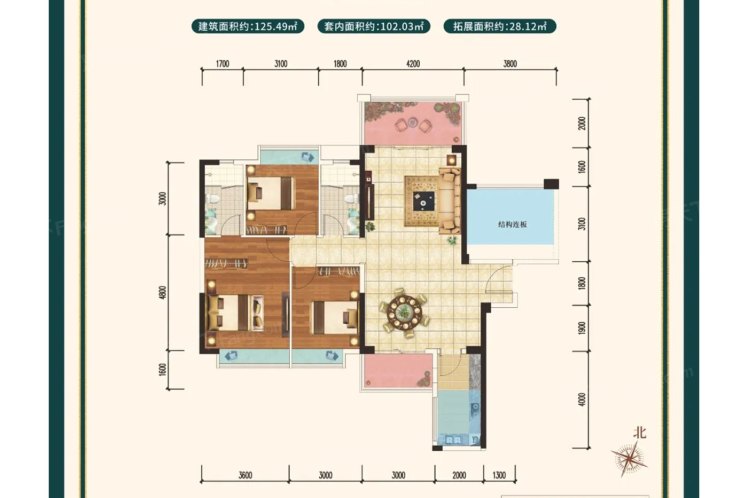 盛和園48號樓01戶型