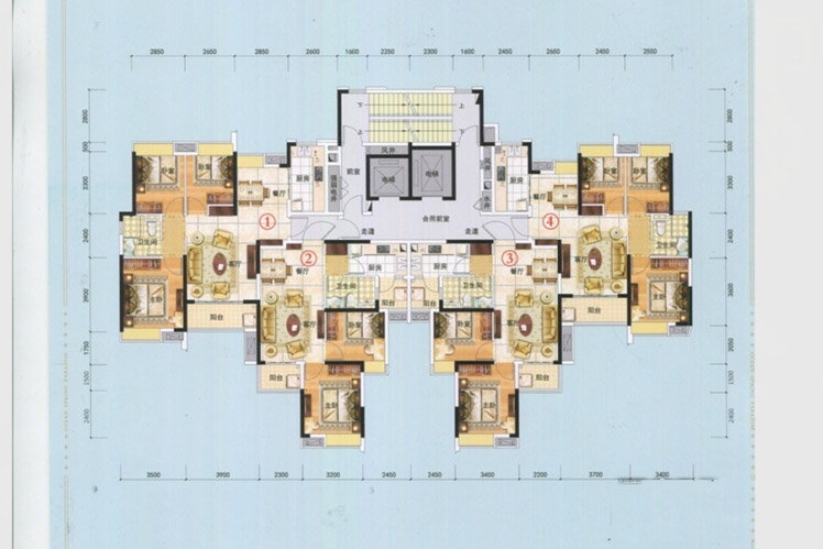 恒大海泉灣花園A4 8棟戶型圖