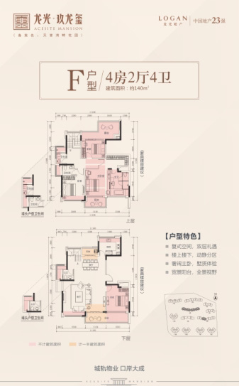 龍光玖龍璽F戶(hù)型140 ㎡