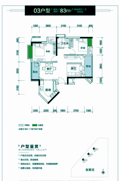 遠洋繁花里03戶型83 ㎡