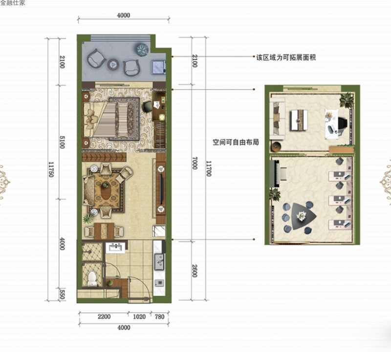 金融仕家D1戶型圖